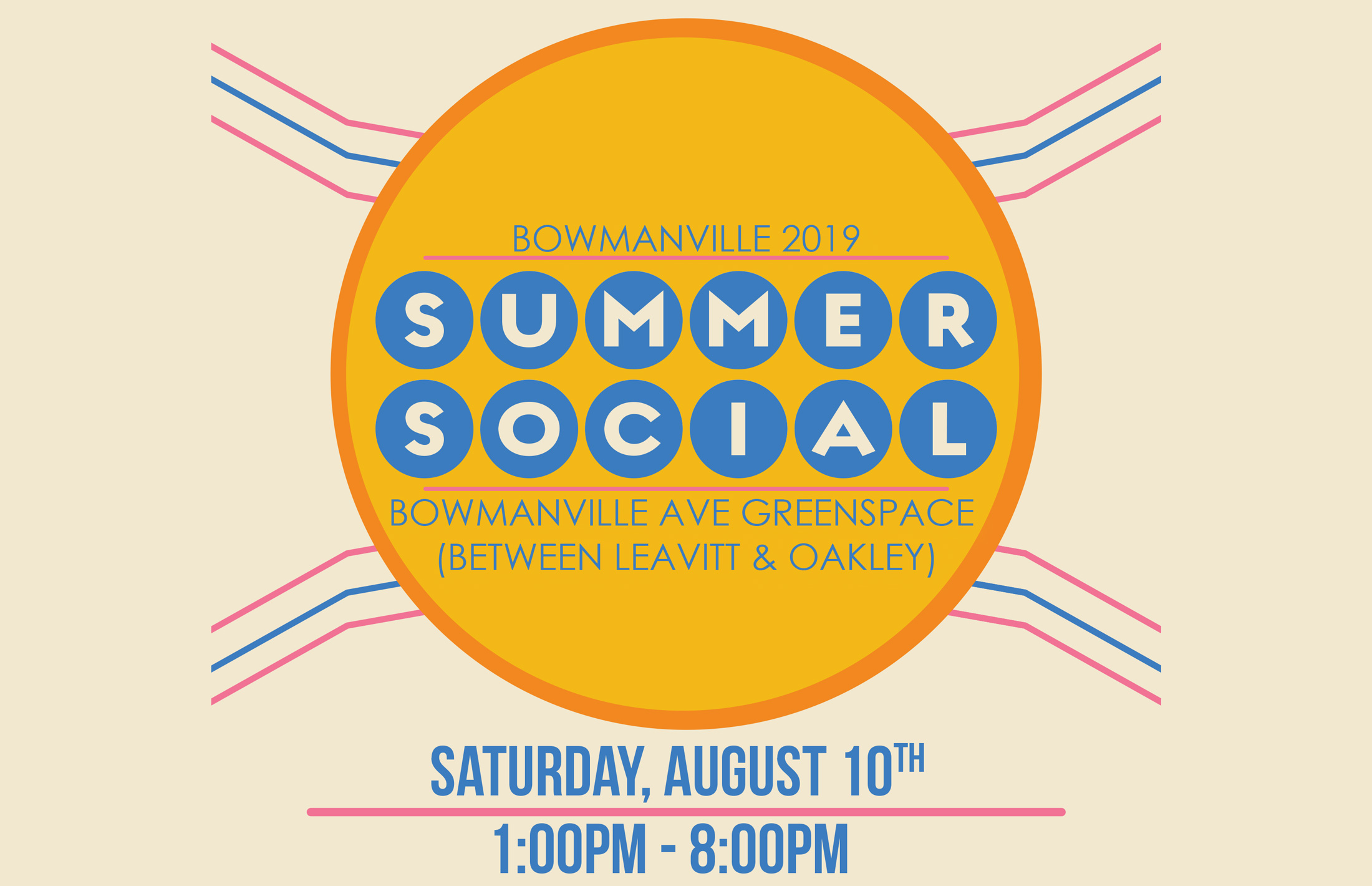 Bowmanville Summer Social 2019 - logo with date - Saturday August 10th 2019